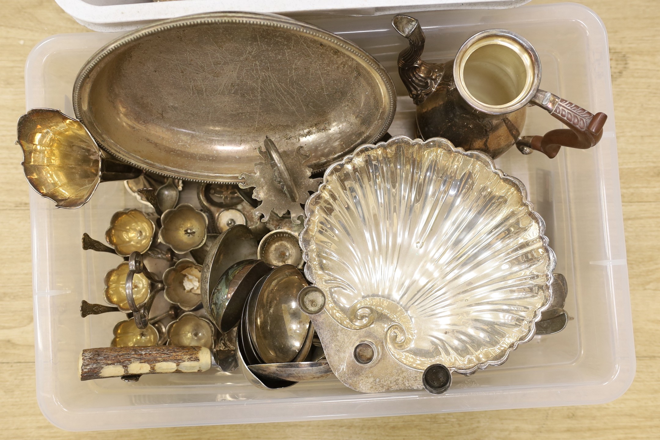 A quantity of Victorian and later silver-plated items